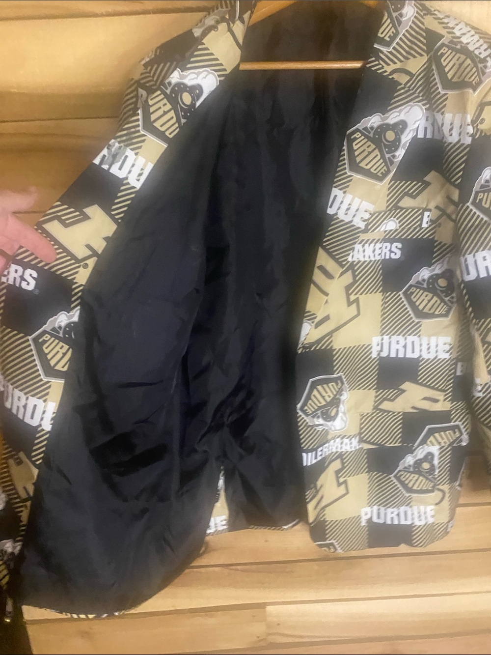 Top Drawer Purdue University Boilermakers Black & Gold Logo Blazer Jacket large - Picture 6 of 6